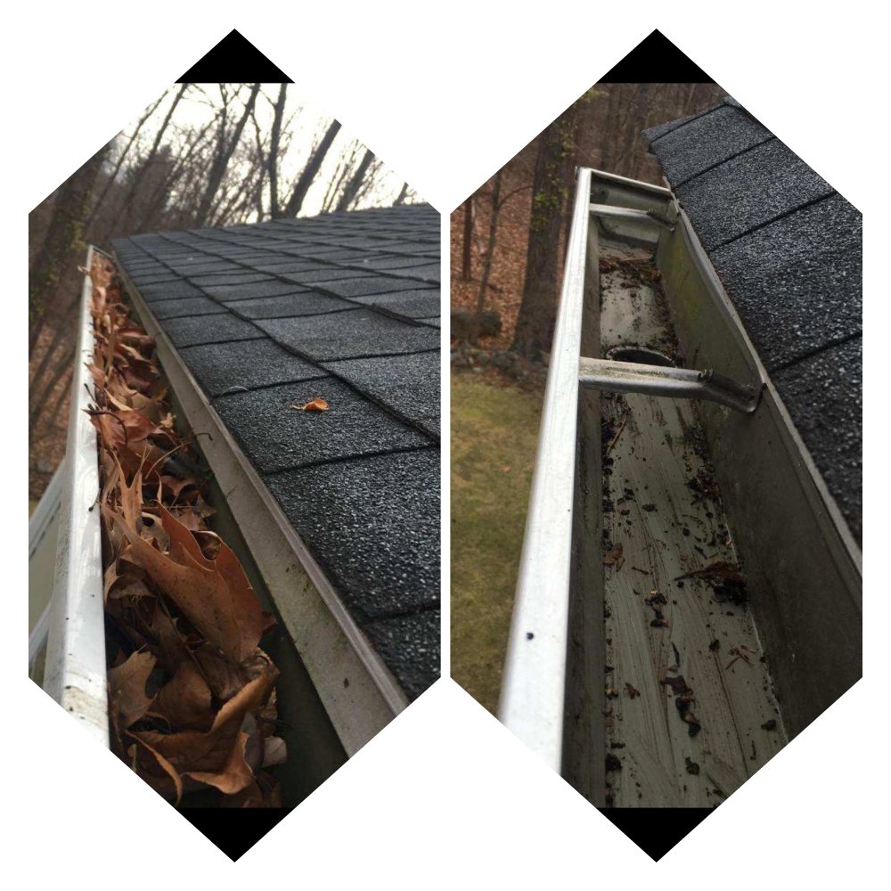 Gutter Cleaning Results in Newton, MA